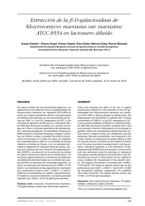 Extracción de la ß-D-galactosidasa de Kluyveromyces
