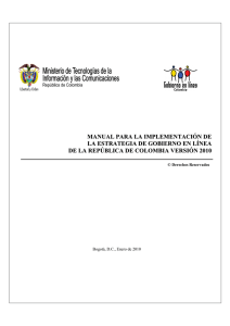 Manual para la implementación de la Estrategia de Gobierno en línea
