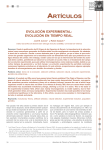 evolución experimental - Universitat de València