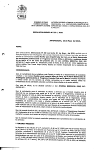 gobierno de chile autoriza proceder, atendida la, naturaleza de la