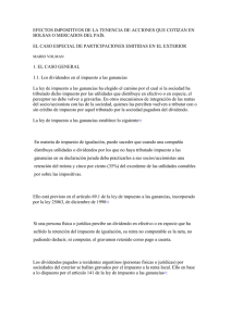 efectos impositivos de la tenencia de acciones que cotizan en