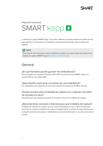 La tableta de captura SMART kapp™ le permite colaborar con otras