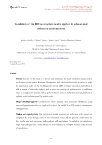 Validation of the JDS satisfaction scales applied to educational