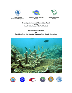 NATIONAL REPORTS on Coral Reefs in the Coastal Waters of the