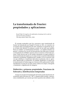 La transformada de Fourier: propiedades y aplicaciones