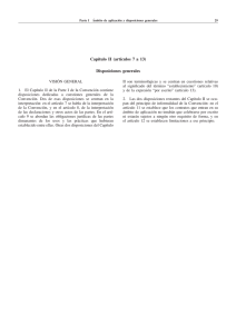 Capítulo II (artículos 7 a 13) Disposiciones generales