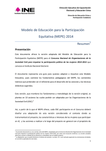 Modelo de Educación para la Participación Equitativa (MEPE
