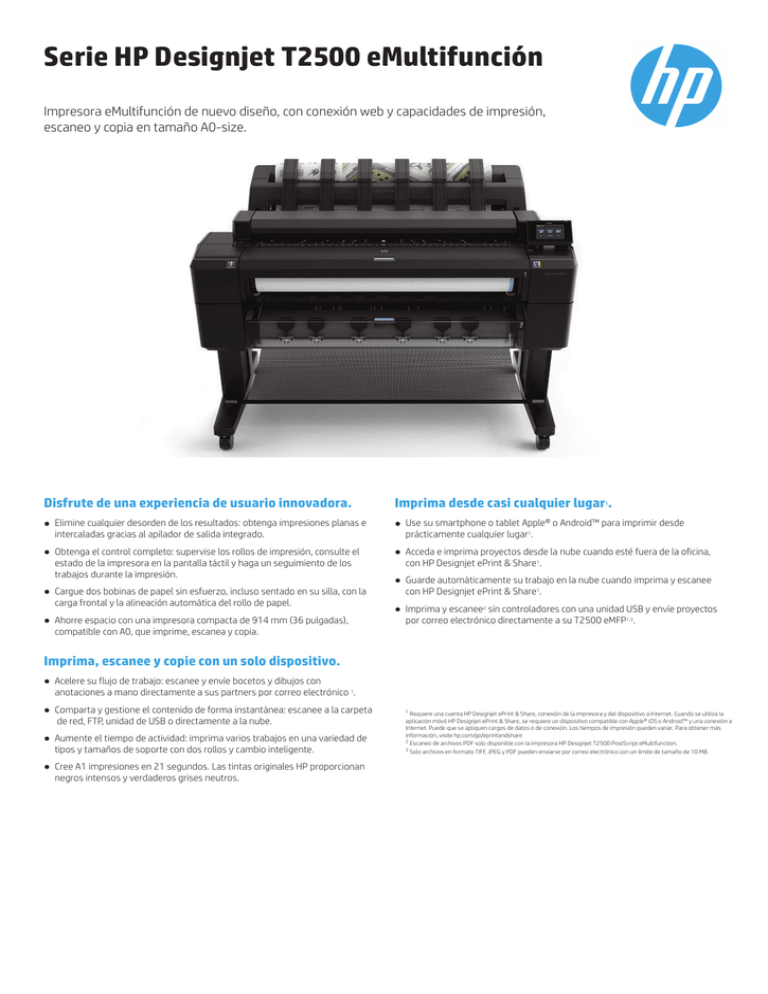 HP Designjet T2500 eMP HP Designjet T2500 eMP