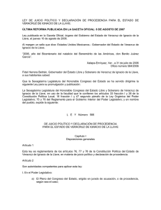 ley de juicio político y declaración de procedencia para el estado de