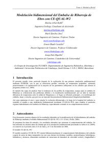 Modelación bidimensional del Embalse de Ribarroja de Ebro con