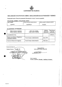 DECLARACIÓ D`ACTIVITATS í BÉNS l DECLARACIÓN DE