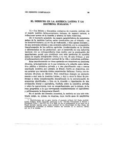 EL DERECHO EN LA AMERICA LATINA Y LA DOCTRINA ITALIANA *