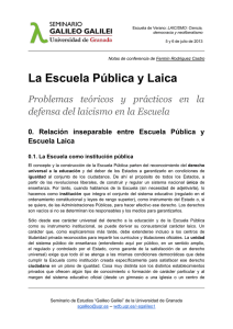 La Escuela Pública y Laica