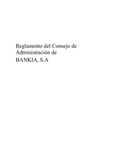 Reglamento del Consejo de Administración.