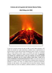 Crónica de la Erupción del Volcán Monte Pelée, Abril