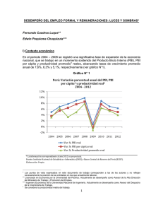 1 DESEMPEÑO DEL EMPLEO FORMAL Y REMUNERACIONES