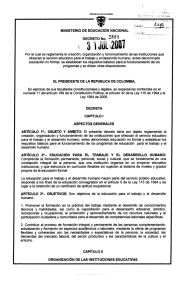 Decreto 2888 del 31 de Julio de 2007