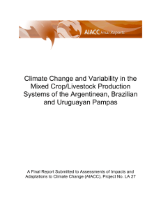 Climate Change and Variability in the Mixed Crop/Livestock