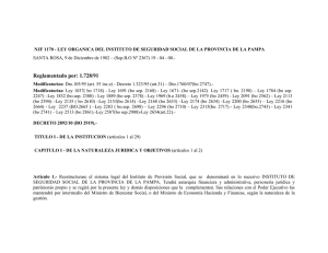 Reglamentado por: 1.728/91 - Gobierno de la Provincia de La Pampa