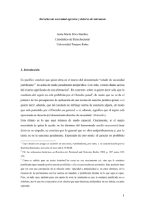 Derechos de necesidad agresiva y deberes de tolerancia