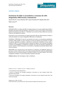 Fenómeno de déjà vu secundario a consumo de LSD. Diagnóstico