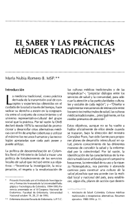 el saber y las prácticas médicas tradicionales