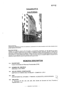 Memoria Descriptiva del Edificio