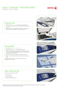 Xerox® ColorQube™ 9201/9202/9203 Preparación Escaneado Más