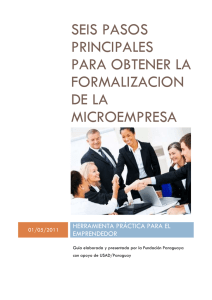 6 pasos - formalizacion de la microempresa