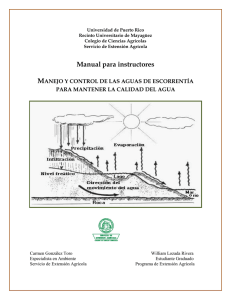 Manejo y Control de Aguas de Escorrent&iacute;a: Manual para Instructores
