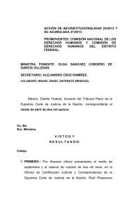 acción de inconstitucionalidad 25/2013 y su acumulada 31