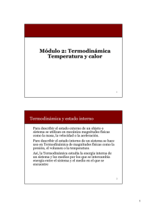 Módulo 2: Termodinámica Temperatura y calor