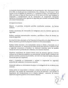La Comisión Conjunta Belice—Guatemala con la participación de la