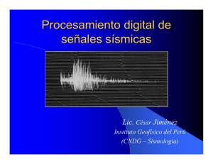Procesamiento digital de señales sísmicas