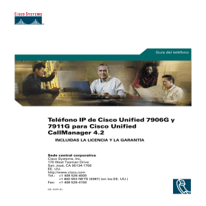 Guía del teléfono IP de Cisco Unified 7906G y 7911G para Cisco