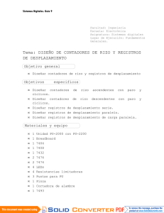 Tema: DISEÑO DE CONTADORES DE RIZO Y REGISTROS DE