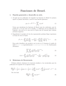 Propiedades de las funciones de Bessel