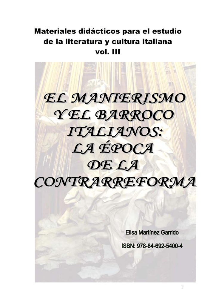 Manierismo literario del caracteristicas