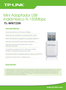 Mini Adaptador USB Inalámbrico N 150Mbps - TP-Link