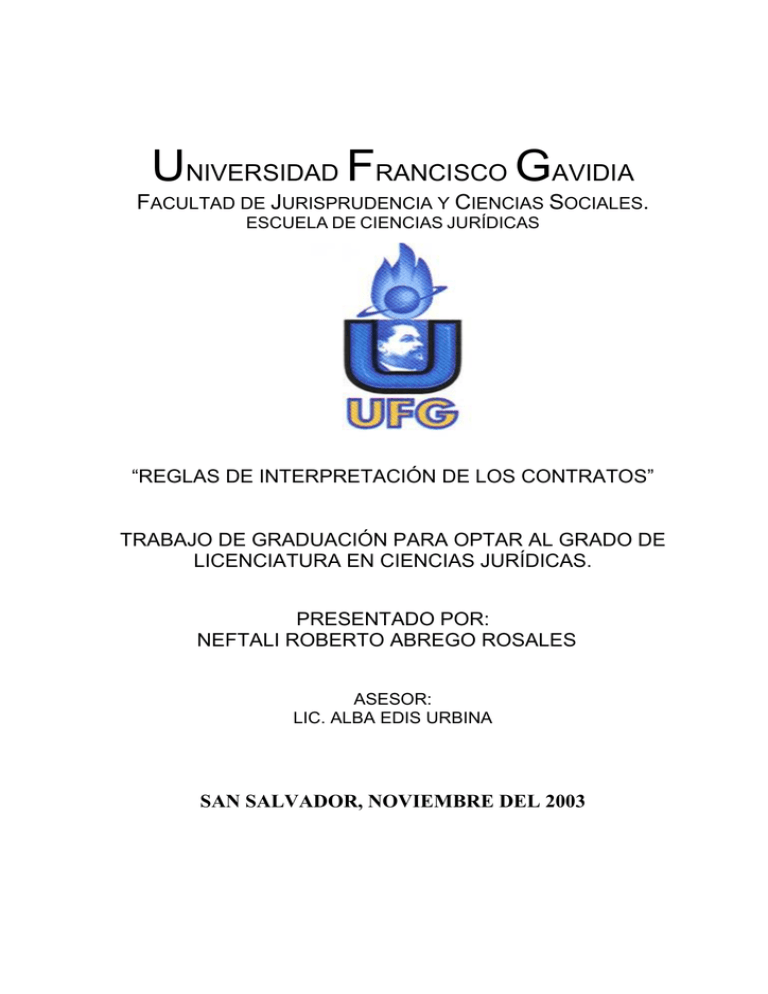 UNIVERSIDAD FRANCISCO GAVIDIA