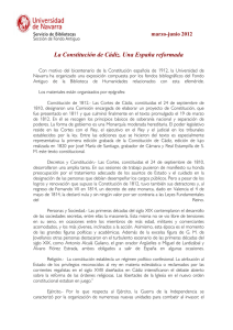 La Constitución de Cádiz. Una España reformada
