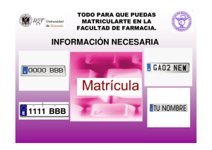 INFORMACIÓN NECESARIA - Facultad de Farmacia