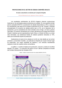 proyecciones en el sector de cebada campaña 2014/15