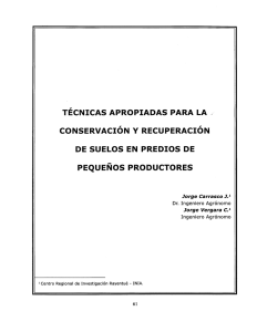 Page 1 TÉCNICAS APROPIADAS PARA LA coNsERVACIÓN Y