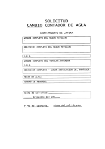 solicitud cambio contador de agua