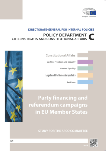 Party financing and referendum campaigns in EU Member States