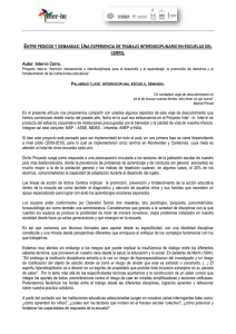 ENTRE PEDIDOS Y DEMANDAS: UNA EXPERIENCIA DE