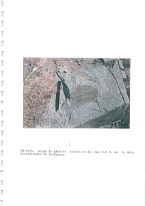 E E MS-9276. Dique de pórfido granítico del haz del N. de la Hoja