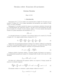 Mecánica celeste: Ecuaciones del movimiento