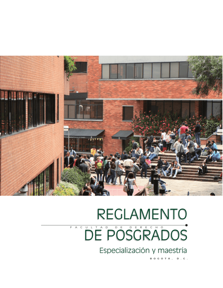 Reglamento De Posgrados - Universidad Externado De Colombia